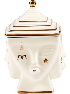 Jonathan Adler Gilded Muse Masquerade Beyaz Obje