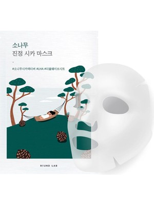 Round Lab Pine Calming Cica Mask Stres Karşıtı ve Pürüz Önleyici Çam Özlü Cica Maske 27 ml