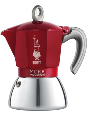 Bialetti Indüksiyon Kırmızı 6 Cup Moka Pot