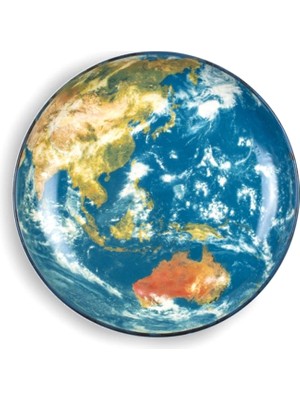 Seletti Cosmic Dinner Earth Asia Porselen Tepsi 32 cm