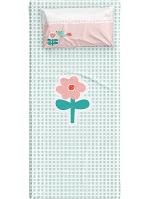 Itsy Bitsy Kids Amulet Blossom Pamuk Saten Bebek Çocuk Çarşaf Seti 80 x 140 cm