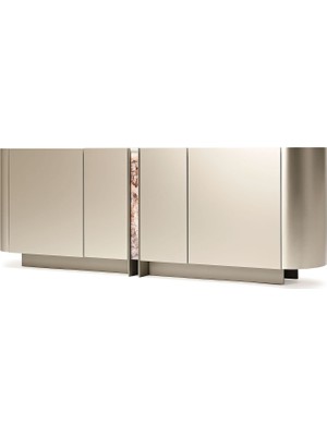 Cattelan Italia Dynasty Titanyum Gri Ahşap Büfe