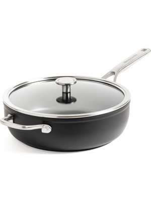 KitchenAid Siyah Dövme Alüminyum Kulp Destekli Tava 28 cm
