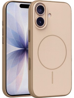 Deercase iPhone 17 Premium Darbe Emici Kamera Korumalı Krem Magsafe Uyumlu Telefon Kılıfı