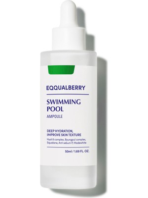 Eqqual Berry Swimming Pool Ampoule Yoğun Hidrasyon Verici Gözenek Önleyici Ampul Cilt Serumu 50 ml