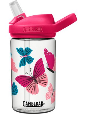 Camelbak Eddy Colorblock Butterflies Geri Dönüştürülmüş Tritan Plastik Pembe Pipetli Suluk 400 ml