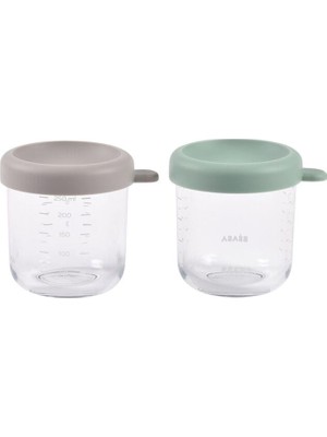 Beaba Sage Green Gazelle Cam Bebek Mama Kavanozu 2'li Set 250 ml