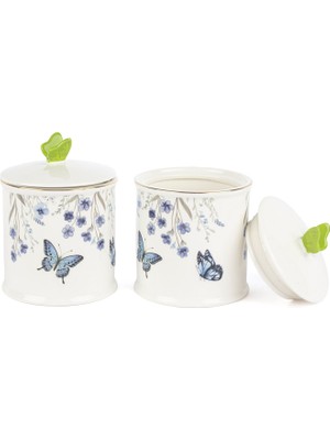 Mikasa Moor Butterfly Lovers Porselen 2'li Kavanoz 15 cm