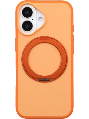 Deercase iPhone 17 Turuncu Magsafe Uyumlu Standlı Telefon Kılıfı