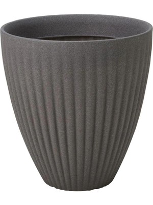 Via Gardenia Lotus Antrasit Plastik Saksı 40 x 42 cm