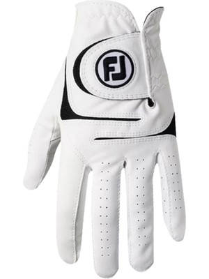 FootJoy Weathersof Beyaz Siyah Erkek Sol El Golf Eldiveni