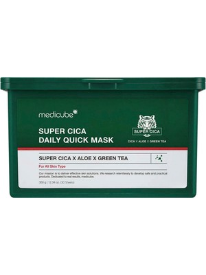 Medicube Super Cica Daily Quick Mask Besleyici & Stres Karşıtı 30'lu Günlük Cica Yüz Maskesi 350 gr
