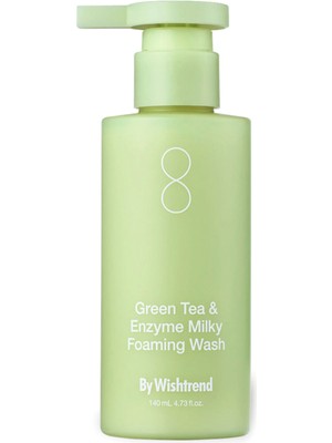 By Wishtrend Green Tea & Enzyme Milky Foaming Wash Yeşil Çaylı Tahıl Sütlü Nemlendirici Nazik Köpük Yüz Temizleyici 140 ml