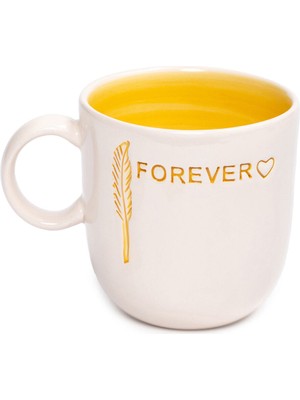 Feeling Good Inside Forever Love Mood Sarı Seramik Kupa