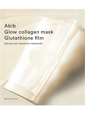 Abib Glow Collagen Mask Glutathione Film Aydınlatıcı Yüz Maskesi 38 gr