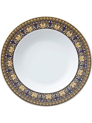 Versace Medusa Mavi Porselen Çukur Tabak 22 cm