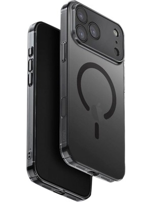 Uniq Airsuit Apple iPhone 17 Pro Siyah Magsafe Uyumlu Telefon Kılıfı