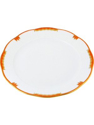 Herend Princess Victoria Desenli Kırmızı Porselen Yemek Tabağı 28.5 cm