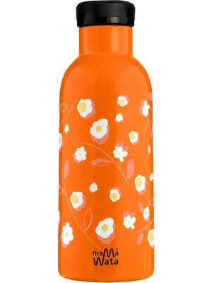 Mamawata Sunlight Turuncu Çelik Pipetli Çocuk Termos Suluk 470 ml