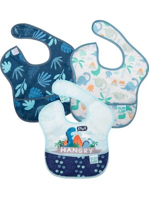 Bumkins Superbib Hangry Dinasours And Blue Tropic 3'lü Önlük