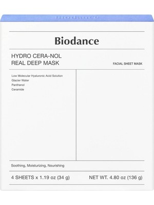 Biodance Hydro Cera-Nol Real Deep Mask Yoğun Nemlendirici 4'lü Yüz Maskesi