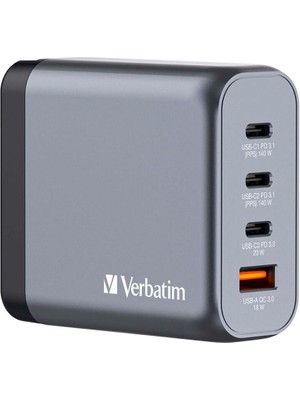 Verbatim GNC-140 140W Gan Charger Hızlı Şarj Cihazı