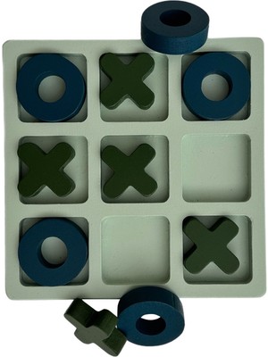 Spika & co Tic Tac Toe Nil Yeşili Lacivert Ahşap Oyuncak