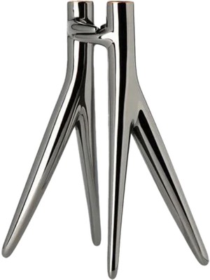 Kartell Abbracciaio Alüminyum Gri Şamdan