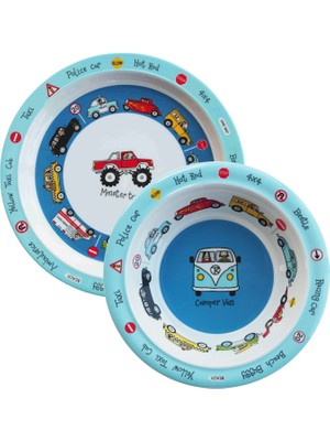 Tyrrell Katz Cars Arabalar Desenli Melamin Çocuk Mama Tabağı ve Mama Kasesi