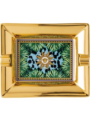 Versace Jungle Animalier Porselen Kül Tablası 16 cm