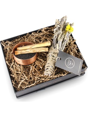 Coho Objet Coho Box Matte Meditation Tütsülük 2 Palo Santo ve Adaçayı Hediye Seti
