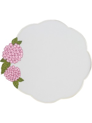 Matis Home Line Pembe Ortanca Detaylı 2'li Amerikan Servis 45X42 cm