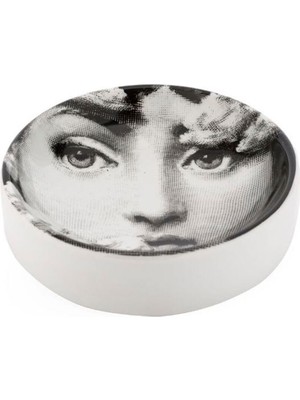 Fornasetti No 13 Yüz Baskılı Porselen Kül Tablası