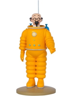 Tintin Tournesol Calculus Cosmonaut Resin Figür Heykelcik