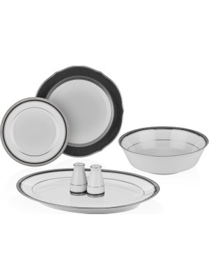 Noritake Austin Platinum Porselen 29 Parça 12 Kişilik Yemek Takımı