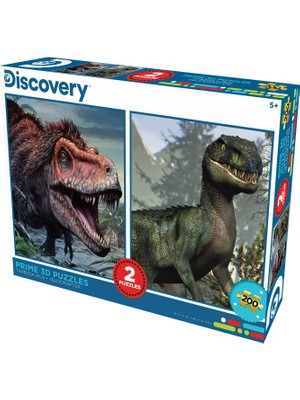 Discovery Tarbosaurus ve Velociraptor 200 Parça 2'li 3D Puzzle