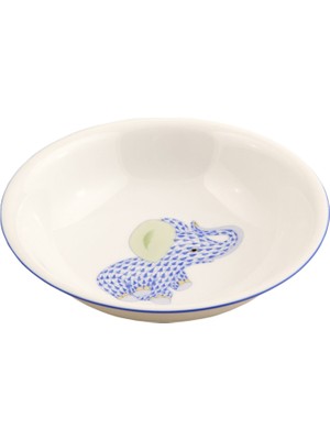 Herend Children Set Mavi Desenli Porselen Çocuk Kase 17,5 cm