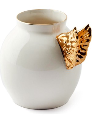 Maji Atelier Bird Bej Porselen Vazo