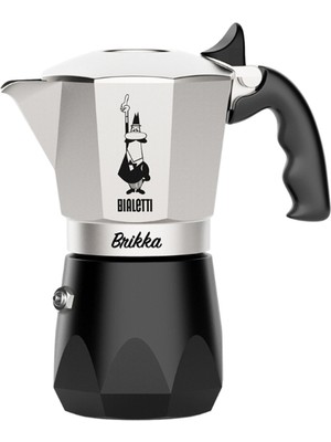 Bialetti New Brikka Gri Alüminyum 4 Cup Mokapot