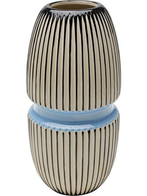 Kare Design Calabria Blue Porselen Vazo 31 cm