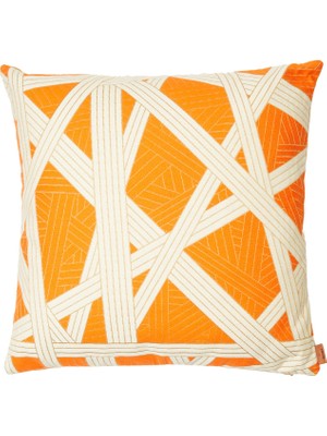 Missoni Home Nastri Turuncu Beyaz 50X50 cm Dekoratif Yastık