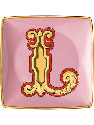 Versace Alphabet Porselen L Harfli Dekoratif Tabak 12 cm