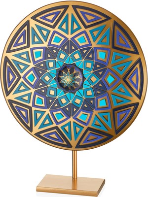 Decorium Triangle Ayaklı Dekoratif Çok Renkli Cam Pano 28 cm 9-03010546