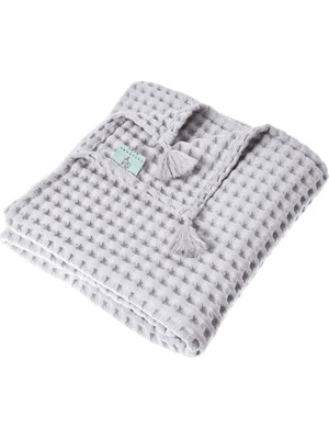 Casadora Baby Gri %100 Pamuk Waffle Bebek Pike Örtü 90 x 120 cm