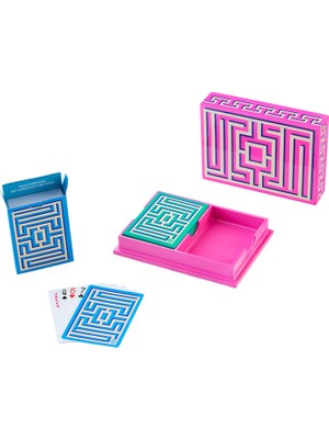 Jonathan Adler Op Art Lacquer Ahşap Kart Seti