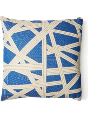 Missoni Home Nastri Mavi Beyaz 60X60 cm Dekoratif Yastık