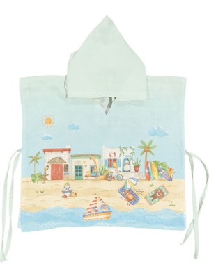 Casadora Baby Playa Pamuk Unisex Bebek Çocuk Müslin Panço