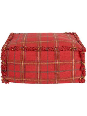 Lorena Canals Tartan Mapple Red Çocuk Odası Puf