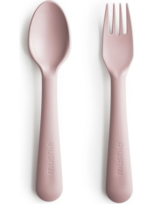 Mushie Blush Plastik Çatal Kaşık Seti