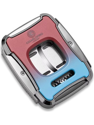 Cigarloong Kırmızı Mavi Metal 60 Ring Puro Kesici